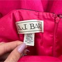 Vintage AJ Bari Hot Pink Cocktail Party Mini Dress size‎ 6 Black Trim Strapless Photo 5