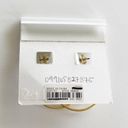 Madewell  Medium Hoop Earrings Gold Color with Sterling Silver Posts NWT Photo 3