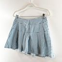 Kyodan  Gingham Plaid Pattern Picnic Battle Pleated Golf Skort Skirt Blue Medium Photo 9