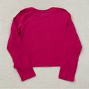 Gap  Shrunken T Jean-Michel Basquiat Spell Out Hot Pink Crop L/S Shirt Womens S Photo 6