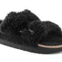 Birkenstock  Papillio Arizona Slide Sandals Women's 10 Black Shearling Buckle S56 Photo 1