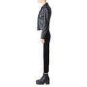 Slate + Willow  Black Leather Biker Moto Jacket Size M Photo 2