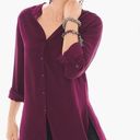 Chico's Chico’s- Burgundy woman’s button down size 1 Photo 0