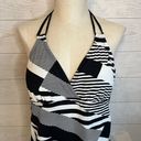 Apt. 9  geometric black & white halter swim top Size XXL Photo 1