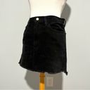 frame denim NWT  Black Raw Edge Jean Skirt size 27 Photo 3