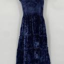 Hill House  Ellie Nap Dress Velvet Midi Smocked Bodice Tiered Navy NEW Womens XS Photo 5