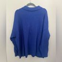 Lane Bryant NWOT  Size 22 / 24 Classic Half-Zip Ribbed Pullover Sweater Blue Photo 5