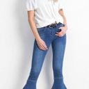Chelsea and Violet  High Rise Flared Hem Crop Jeans Distressed Frayed Size 25 Photo 1
