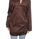 Edge Cute options brown long sleeve henley with  embroidery top size 1XL & 3XL Photo 1