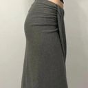 Donna Karan Cashmere Midi Wrap Skirt in Medium Grey NWT Size P Retail $795 Photo 3