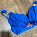 La Blanca  Bikini Skirt Swim Set Sz 10 Bold Blue Bikini Two Piece Shirred Photo 7