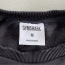 Gymshark  Long Sleeve Crop Top Sweatshirt Shark Logo Ribbon High Low Hem Athletic Photo 6