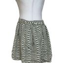 American Eagle Green & White Aztec Stripes Print Circle Mini Skirt Size Medium Photo 3