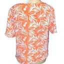 Nine Britton  cute new white tie front top with orange floral design. Photo 5