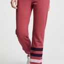 Sundry Stripe Classic Basic Jogger Sweatpants in Ruby Photo 2