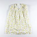 Glamorous  White Yellow Micro Floral Flower Print Pattern Pintuck Mini Dress S Photo 0