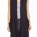 Eileen Fisher  Black Drape Front Knit Vest Sz.S Photo 0