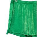 Abound  Shorts Women's L Green Elastic Waist High Rise Pull On Polyester New Photo 2