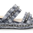 Christian Louboutin  Tie-Dye Rafia Straw Flatform Slide Sandals Photo 12