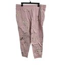 Skinny Girl  Jeans Brand Pink Sweat Pants Gold Metallic XL New Photo 2