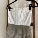 Alice + Olivia white bodice & grey silk strapless mini dress Photo 1