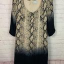 Tracy Reese  reptile snake ombre 3/4 sleeve scoop neck dress Size 6 rayon & silk Photo 0
