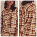 Free People NEW  INTIMATELY Wrapped In Flannel Set Shirt & Shorts‎ Womens Size S Photo 1