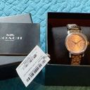 Coach  14503399 KHAKI BROWN SIGNATURE C Rose Gold DIAL Genuine Leather Band NIB. Photo 0