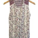 Mason & Belle  Womens Floral Sleeveless Button Down Corean Blouse Multi Medium Photo 1