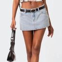 Edikted Chiara Denim Mini Skirt Photo 0