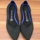 Rothy's ROTHY’S The Point in Solid Black Ballet Flat Shoes Sustainable Knit Flats Size 8 Photo 1