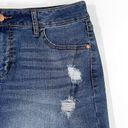 Celebrity Pink  Medium Wash Blue Denim Raw Hem Mini Skirt Women's Size 7/28 Photo 3