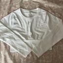 American Eagle Aerie White Long Sleeve Crop Top Photo 0