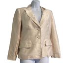 Anne Klein Champagne Suit Jacket Size 10 Silk/ Cotton/Acetate Photo 1