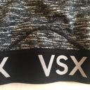 Victoria's Secret  Sport Sports Bra Heathered Grey Sz L EUC Black VSX Logo Band Photo 3