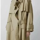 ZARA NWT  Oversized Trench Coat Belted Double Breasted Bloggers Fav S/M Photo 2