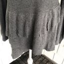 Chelsea28  Women's Grey Dark Heather Ribbed Ruffle Open Front Cardigan sz S Photo 3