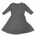 Donna Morgan Black White Pattern A-Line Flare Dress Size 8 Photo 0