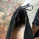 Salvatore Ferragamo Victorian Black Suede Lace Up Italian Booties Heels size 8 Photo 3