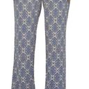 Parker NWT Stella  blue/white cropped damask ikat pants golf size medium. Photo 0