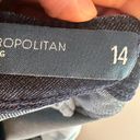 J.Jill  Metropolitan Full Wide Leg Jeans Size 14 Dark Blue Wash Attached Belt Photo 9