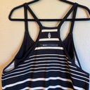 Free People NEW!  MOVEMENT Hot Shot Mini Dress SPRING STRIPE Black Tan/Ivory L Photo 5