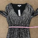 BB Dakota  Sequins Dress Black Silver XS Photo 8