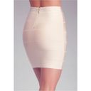 Bebe  Nude Off-White Bodycon Bandage High Waisted Skirt Size: Small Photo 2