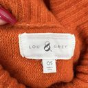 Lou & grey  Wool Blend Burnt Orange Asymmetric Poncho Turtleneck Sweater One Size Photo 5