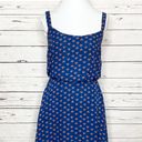 Bebop Blue & Red/Orange Hearts Sun Dress Size Small Photo 0