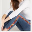 Driftwood  Jackie High Rise Skinny Rosie Santina Aztec Embroidered Jeans Photo 8