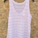 Vince  White Scoop Neck Tank Top w/Watermelon Stripes. Size Large. NWT Photo 1