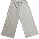 Elizabeth and James  Wide Leg drawstring Pants Oatmeal Beige Womens large spandex Photo 1