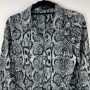 BCBGMAXAZRIA  Snake Skin Print Button Down Tunic Top Sz XS Oversized Boho Chic Photo 2